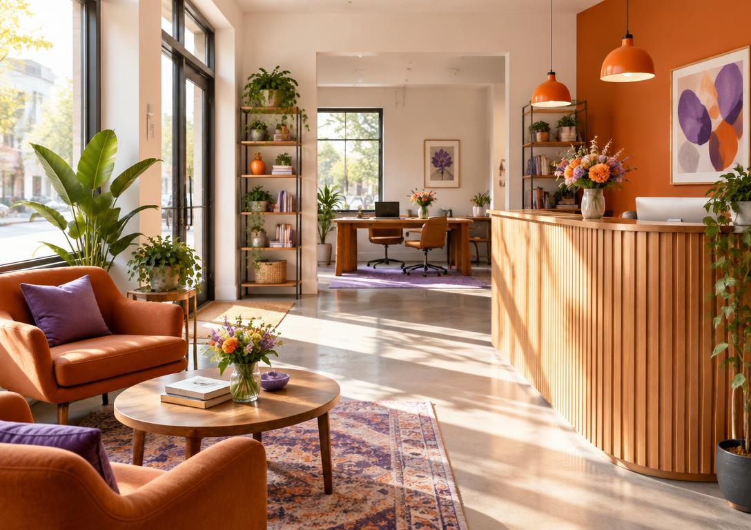Warm and welcoming modern business studio